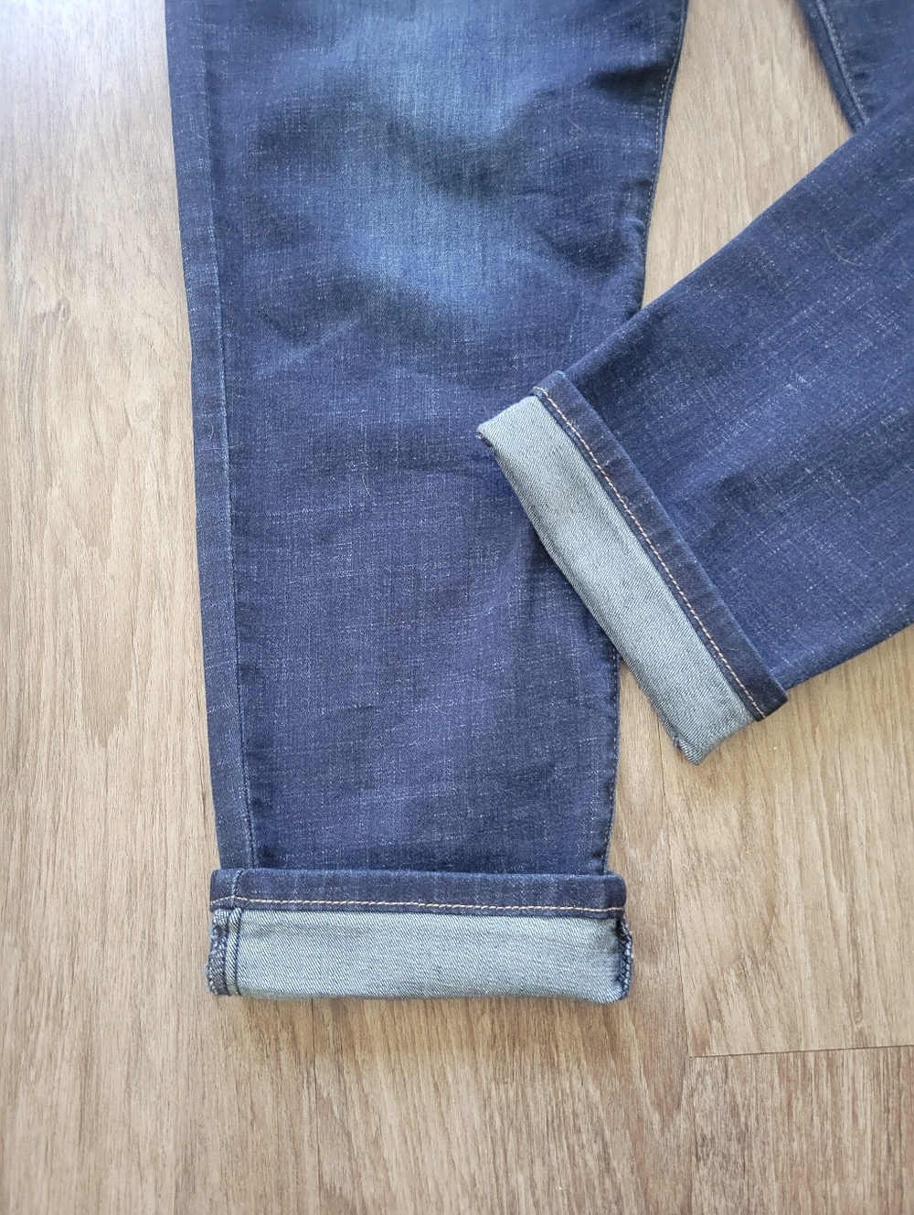 Levi's Boyfriend Jeans Dark Blue Denim Levi Strauss Roll Cuff Straight Leg 30 - Picture 5 of 12